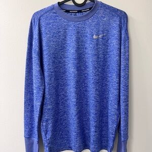 Nike Men's Heathered Blue Crewneck Sweater
